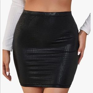 Faux Leather Skirt